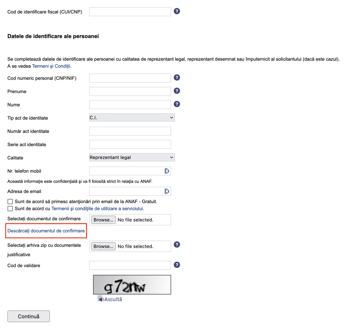 form-inrolare-anaf -document-confirmare